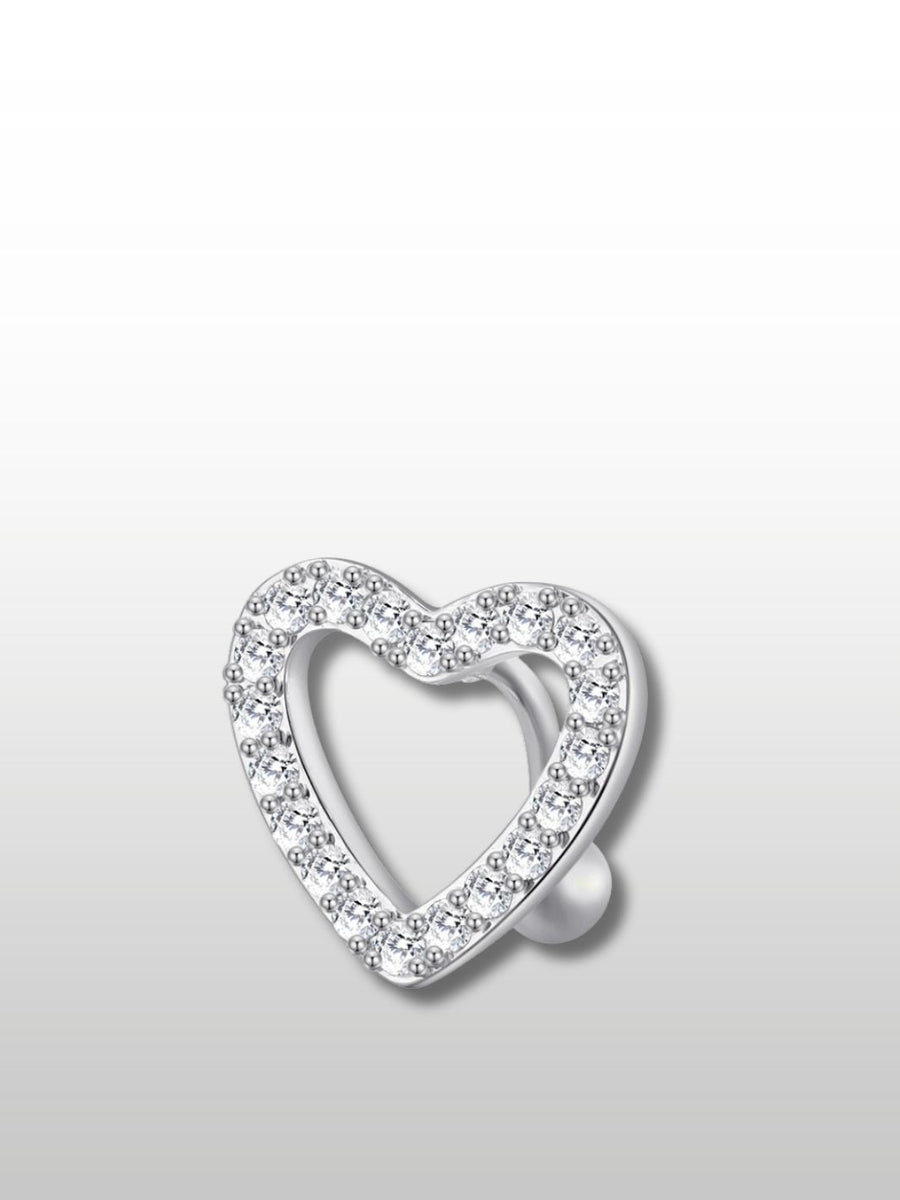 Piercing Normbril coeur brillant