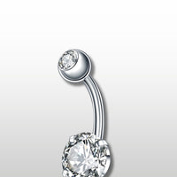 Piercing Nombril Double Diamants ovales