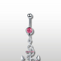 Piercing Nombril en forme de collier ancre