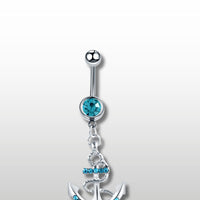 Piercing Nombril en forme de collier ancre