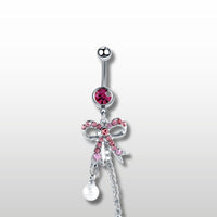 Piercing Nombril en forme de collier noeud