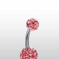 Piercing Nombril double boule en cristal