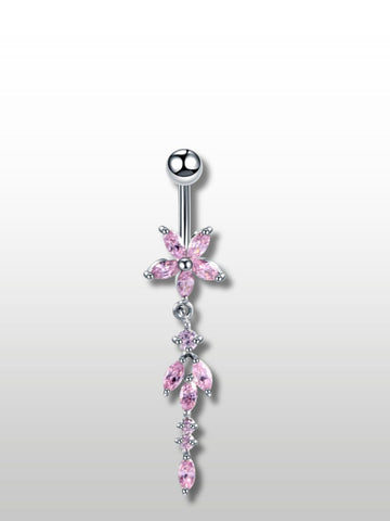 Piercing Nombril en forme de collier fleur